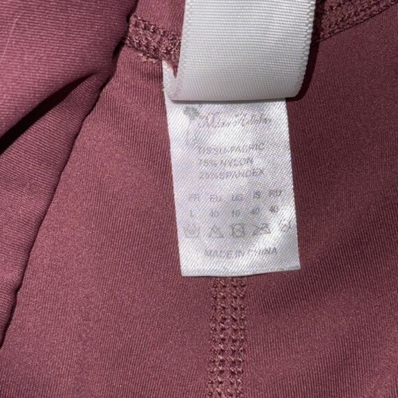 Miss Adola Leggings Womens Size 10 Maroon Red Crisscross Waist Pockets - Picture 5 of 9